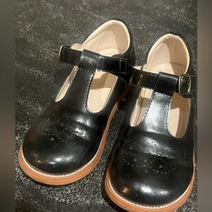 Kids Black Leather Shoes